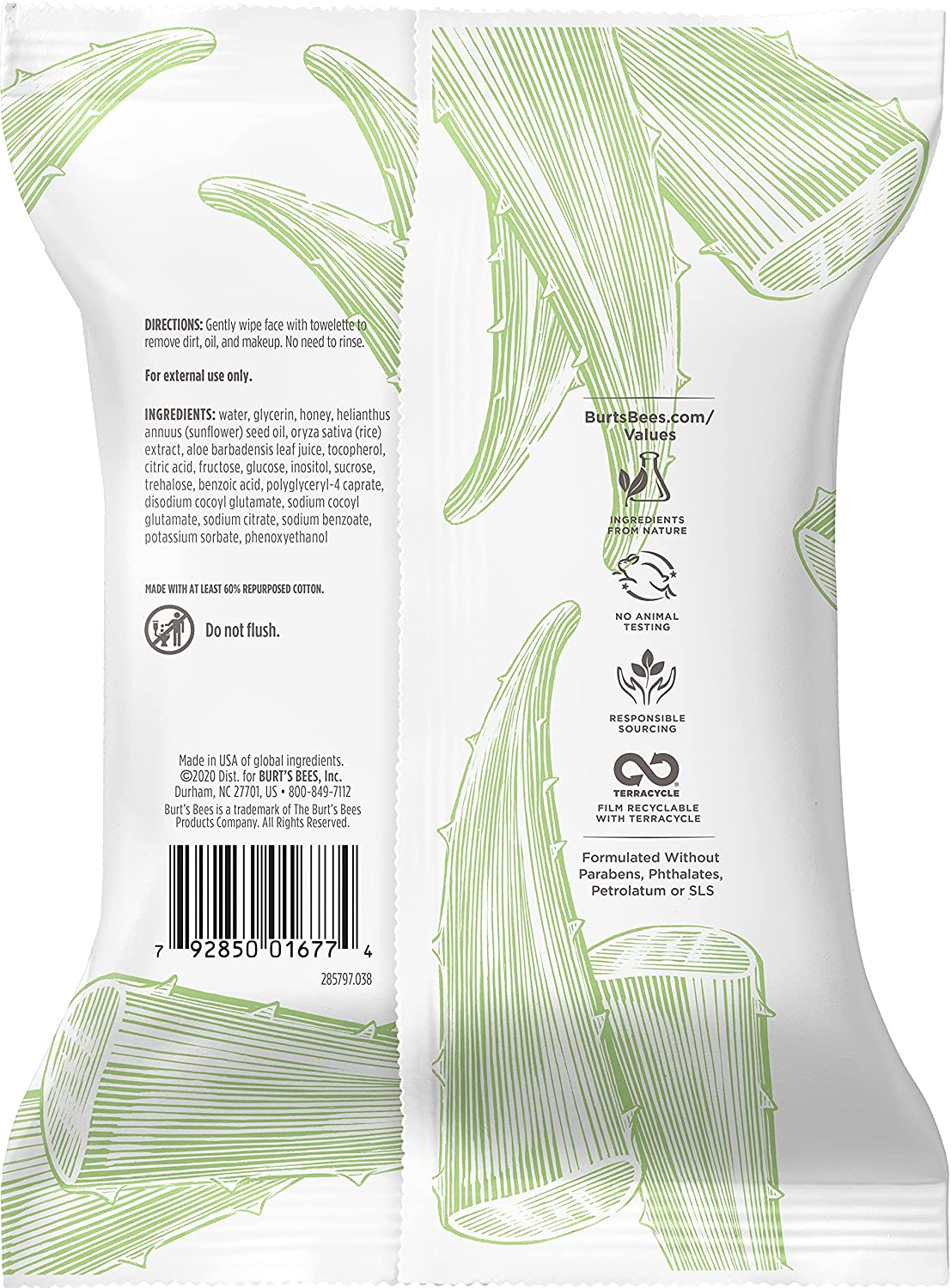 Burt's Bees Face Wipes Easter Basket Stuffers, Makeup Remover Facial Cleansing Towelettes for Sensitive Skin, Hydrating with Cucumber and Mint, 30 Count (Pack of 3) - Image 14